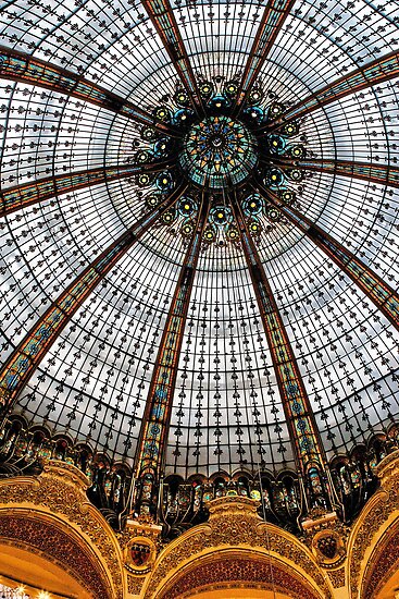 Galeries Lafayette Ceiling Poster By Browna Redbubble