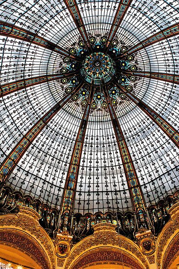 Galeries Lafayette Ceiling Poster By Alison Brown