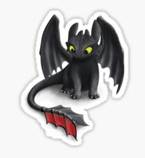 Toothless, Night Fury Inspired Dragon. Sticker