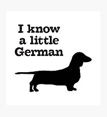 I Know A Little German Dachshund Photographic Print