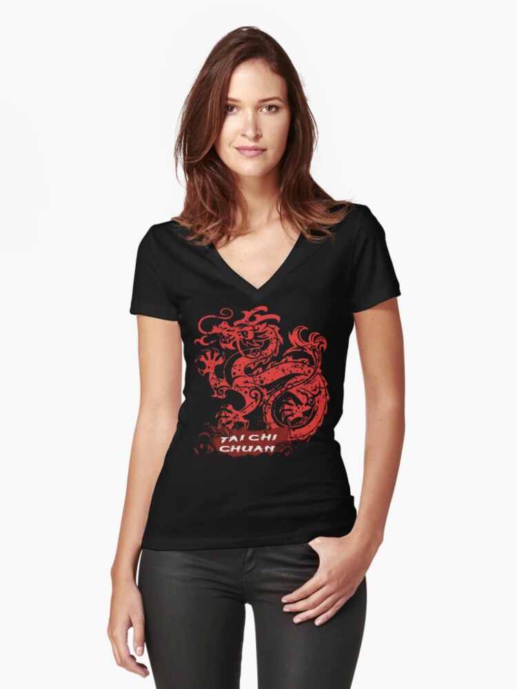 Download "Tai Chi Chuan T-Shirt" Women's Fitted V-Neck T-Shirt by ...