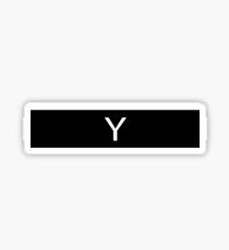 Alphabet Collection - Yankee Black Sticker
