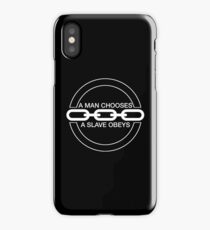 Man or Slave (White) iPhone Case