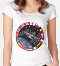 ISS Composite Logo Women's Fitted Scoop T-Shirt