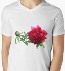 Peony Men's V-Neck T-Shirt