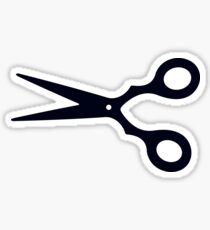 Black Scissors Sticker