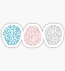 Brainy Pastel Pattern (Awesome Pastel Brains) Sticker