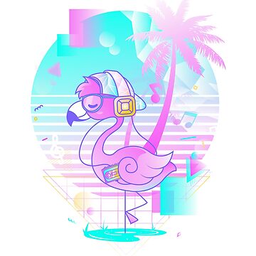 Artwork thumbnail, Retro Flamingo by DonnieArts