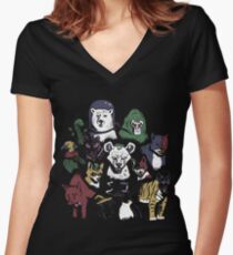 Raubtiere der Fledermaus Shirt mit V-Ausschnitt