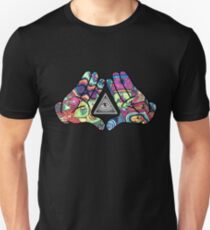 Trippy Illuminati Hands Diamond Unisex T-Shirt