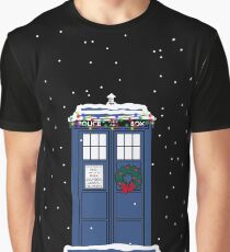Festive Police Public Call Box. Graphic T-Shirt