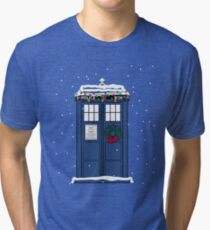 Festive Police Public Call Box. Tri-blend T-Shirt