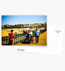 Woman with Poodles Postcards