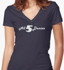 All 5 Dances Women's Fitted V-Neck T-Shirt