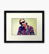 Snoop Dogg Smoking a Blunt Framed Print