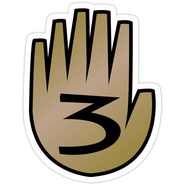 3 hand book from gravity falls stickers by tortoise