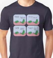 T-Rex Hates geben Richtungen Slim Fit T-Shirt
