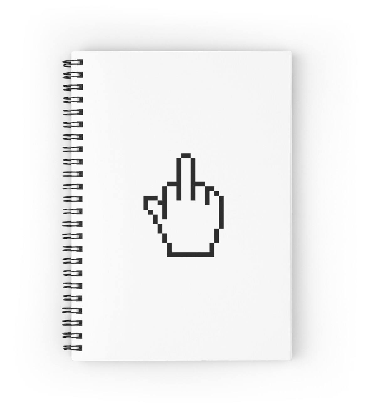 "Pixel Middle Finger" Spiral Notebooks by ExaltedApparel | Redbubble