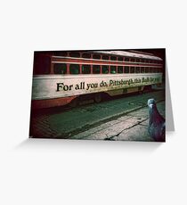 Vintage Pittsburgh Trolly Greeting Card