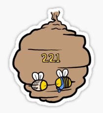 221 Bee Baker Street Sticker
