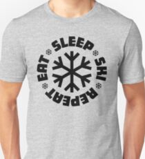 Eat Sleep Ski Repeat Unisex T-Shirt