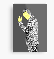 Jim Moriarty Typography Art Metal Print