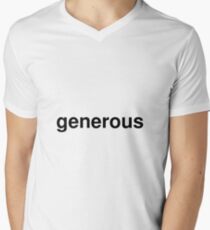 generous Men's V-Neck T-Shirt