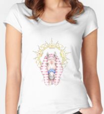 Dreifache Krone - amerikanischer Pharoah Tailliertes Rundhals-Shirt