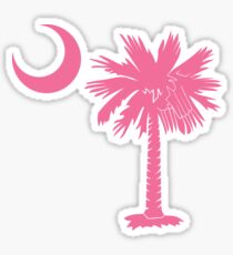 Pink Palmetto Moon Sticker
