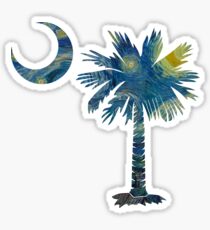 Starry Night Palmetto Moon Sticker