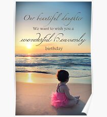Daughter's Heavenly Birthday Poster