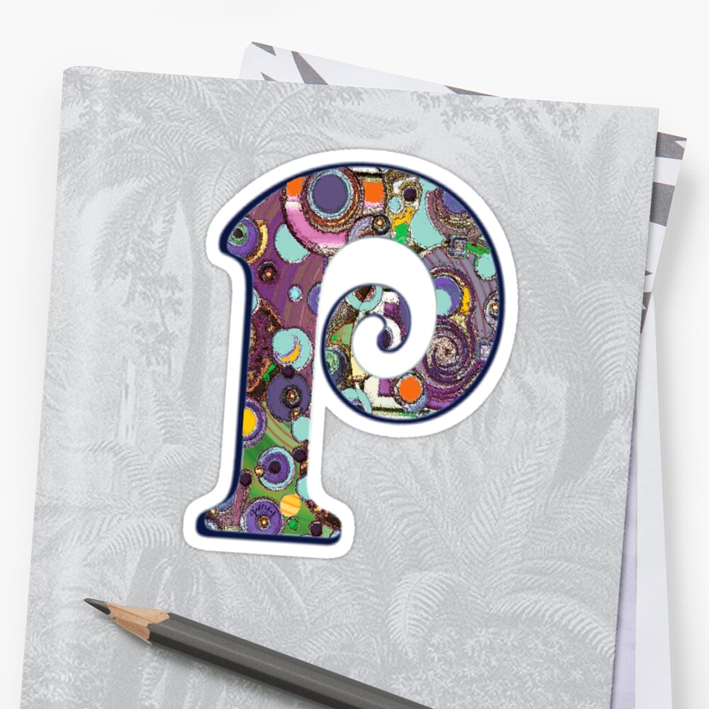  The Letter P Sticker  by gretzky Redbubble