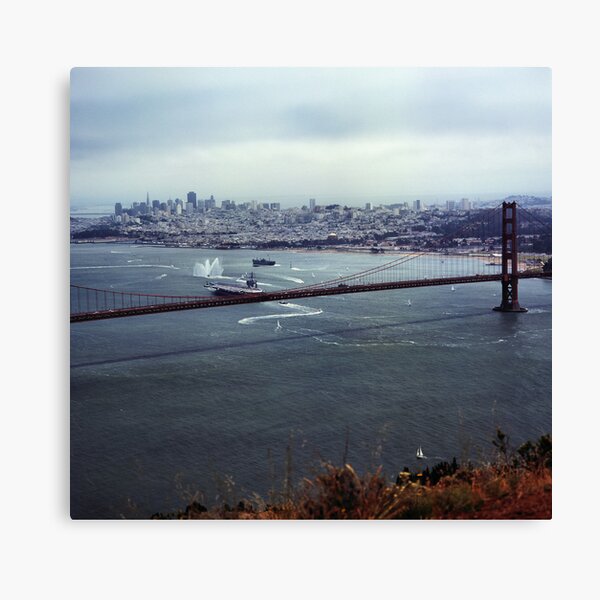 U.S.S. Nimitz - 75th Anniversary of the Golden Gate Bridge Canvas Print