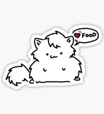Fat Kitty Mroo Loves Food! Sticker