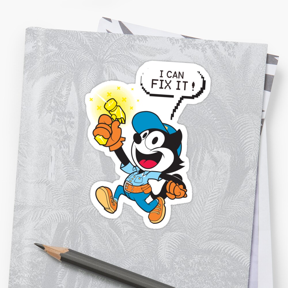 "Fix It Felix! " Stickers by Kapster McKappen | Redbubble