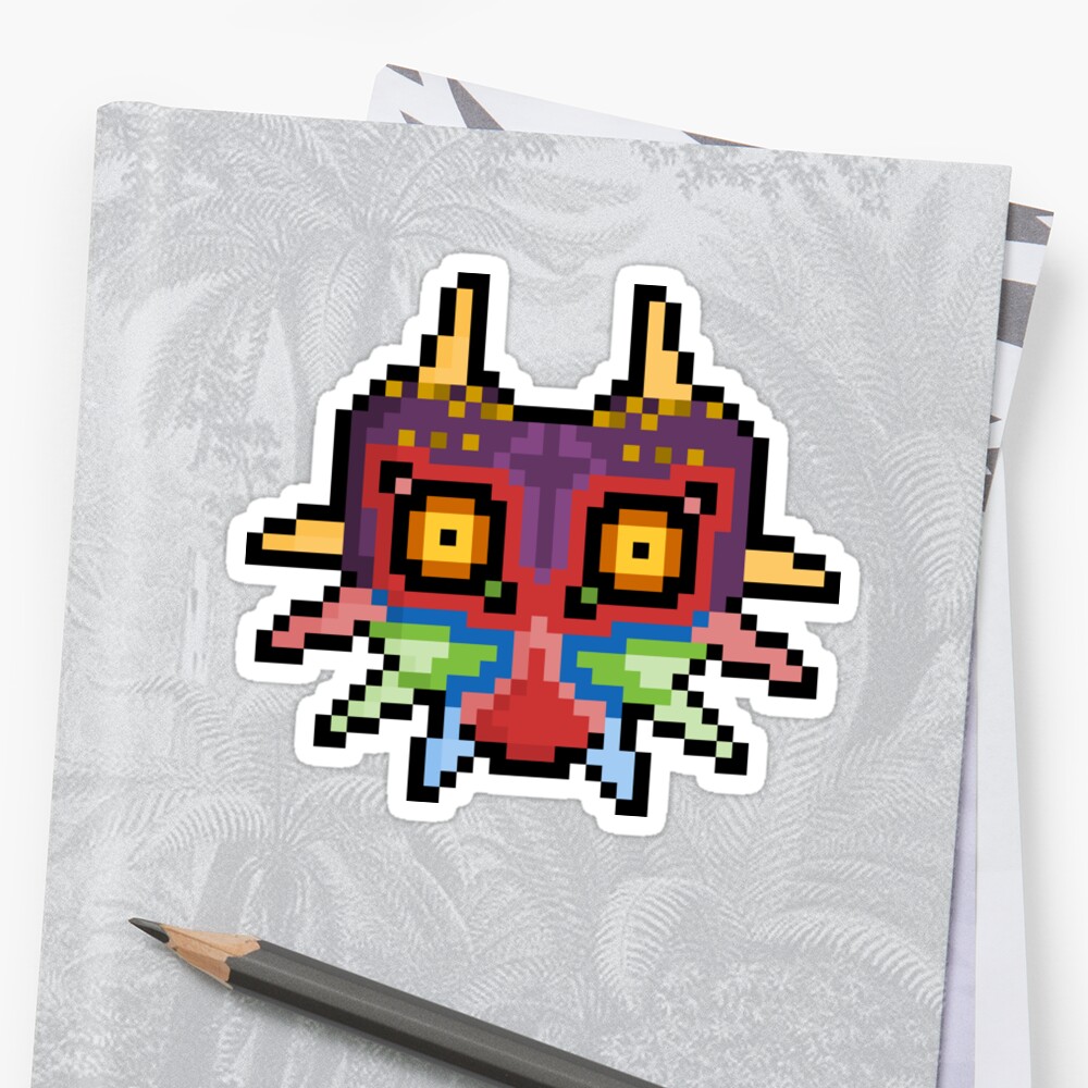 "Pixel "Majora's Mask" - Legend Of Zelda" Stickers by PixelBlock