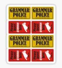 Pegatina La policía gramática