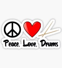 Peace, Love, Drums Sticker