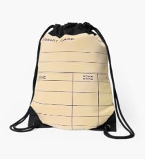 Lonely Library Card Drawstring Bag