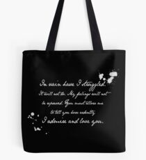 Bolsa de tela Cita de la propuesta del Sr. Darcy - Orgullo y prejuicio por Jane Austen