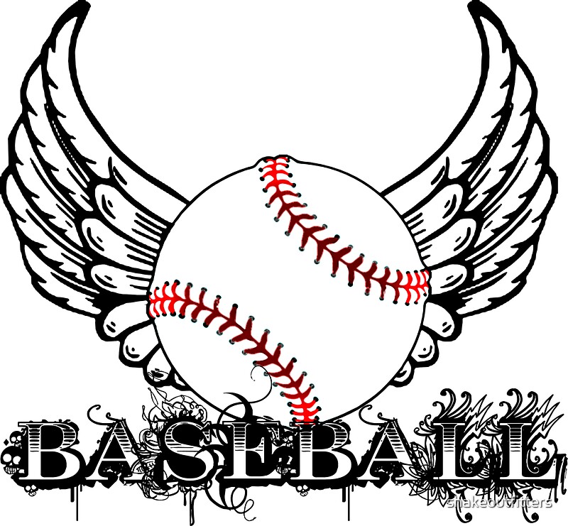 "Baseball with Wings" Stickers by shakeoutfitters | Redbubble