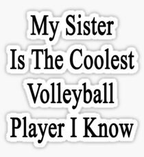 Pegatina Mi hermana es la mejor jugadora de voleibol que conozco