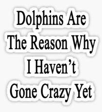 Dolphins Are The Reason Why I Haven't Gone Crazy Yet Sticker
