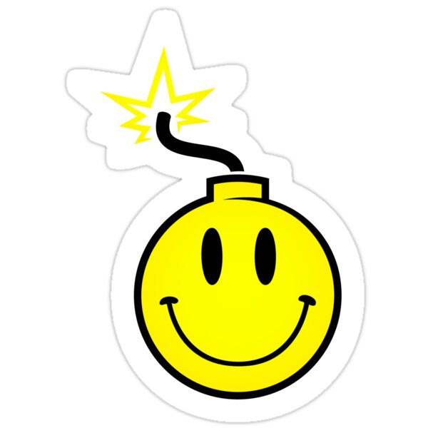 Smile Bomb Stickers By Arneyb Redbubble 1756