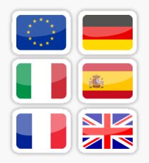 Flags of the World - Europe Pack #1 x6 Sticker
