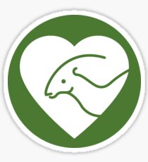 Dinosaur heart: Parasaurolophus sticker Sticker
