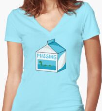 Missing Women's Fitted V-Neck T-Shirt