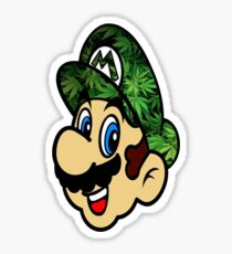 Weed Mario Sticker