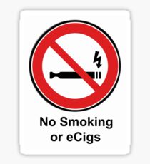 No Smoking or eCigs sticker Sticker