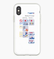 Air France Boeing 747 Cargo safety card iPhone Case